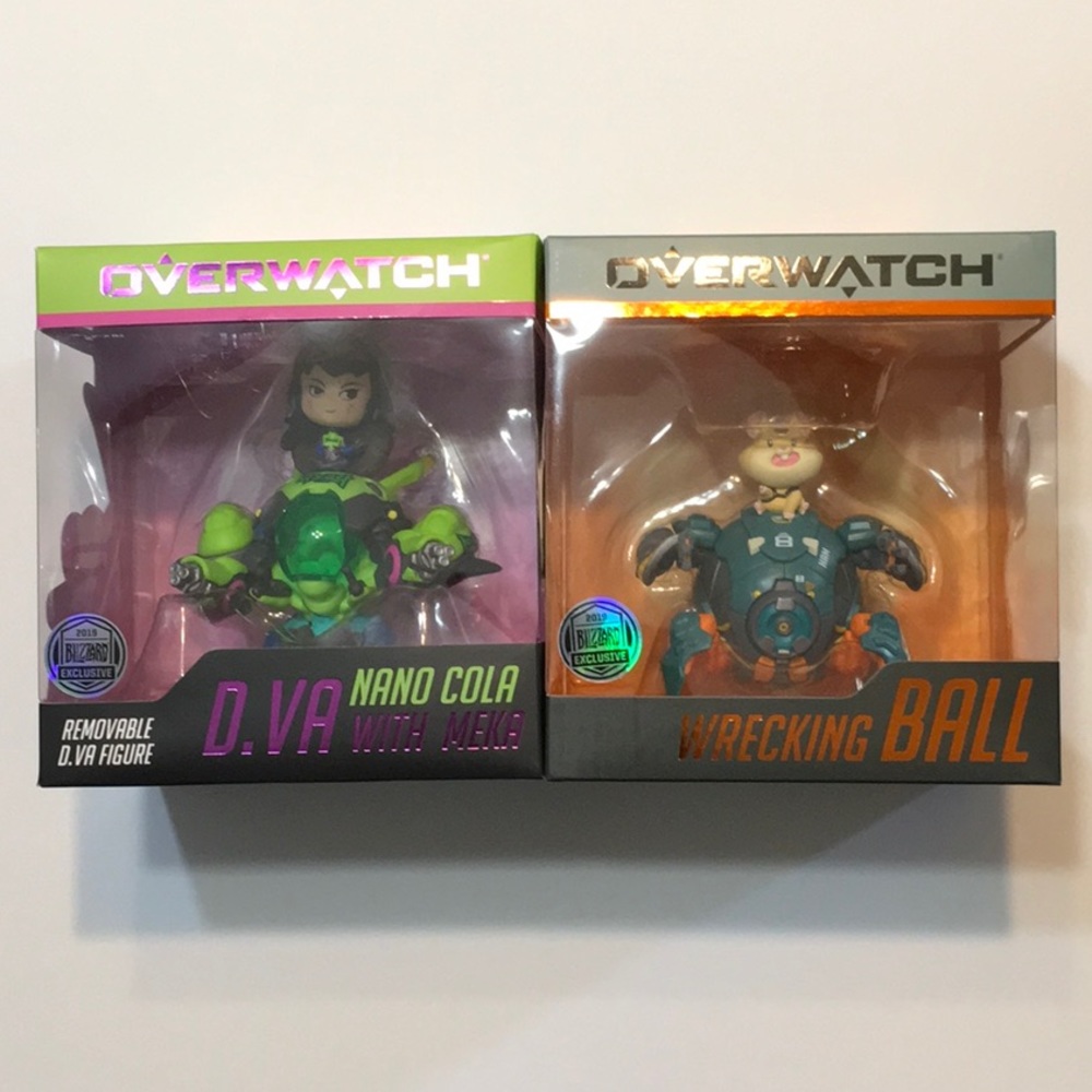 D.VA With Meka & Wrecking Ball: Overwatch 2019 Blizzard Exclusive Mini Figures.